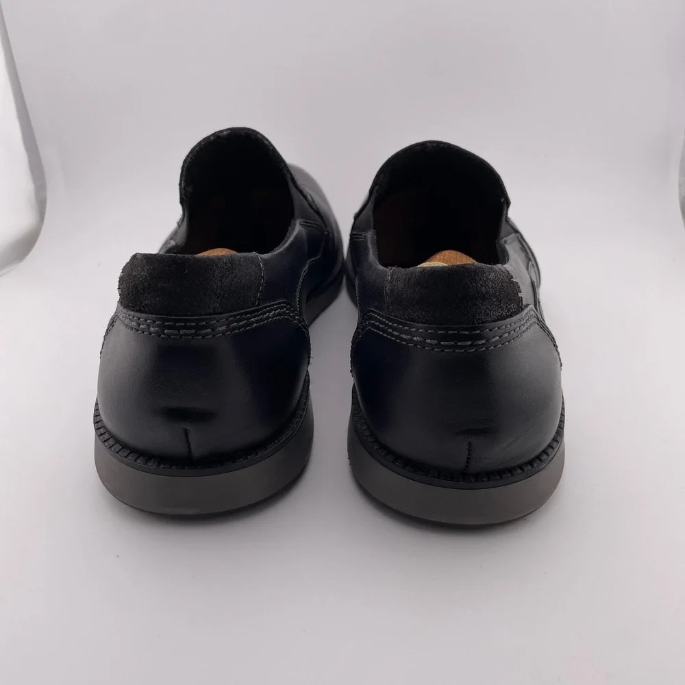 Josef Seibel Alastair Westin Kombi‎ Black Leather Slip On Loafers Shoes Size 46